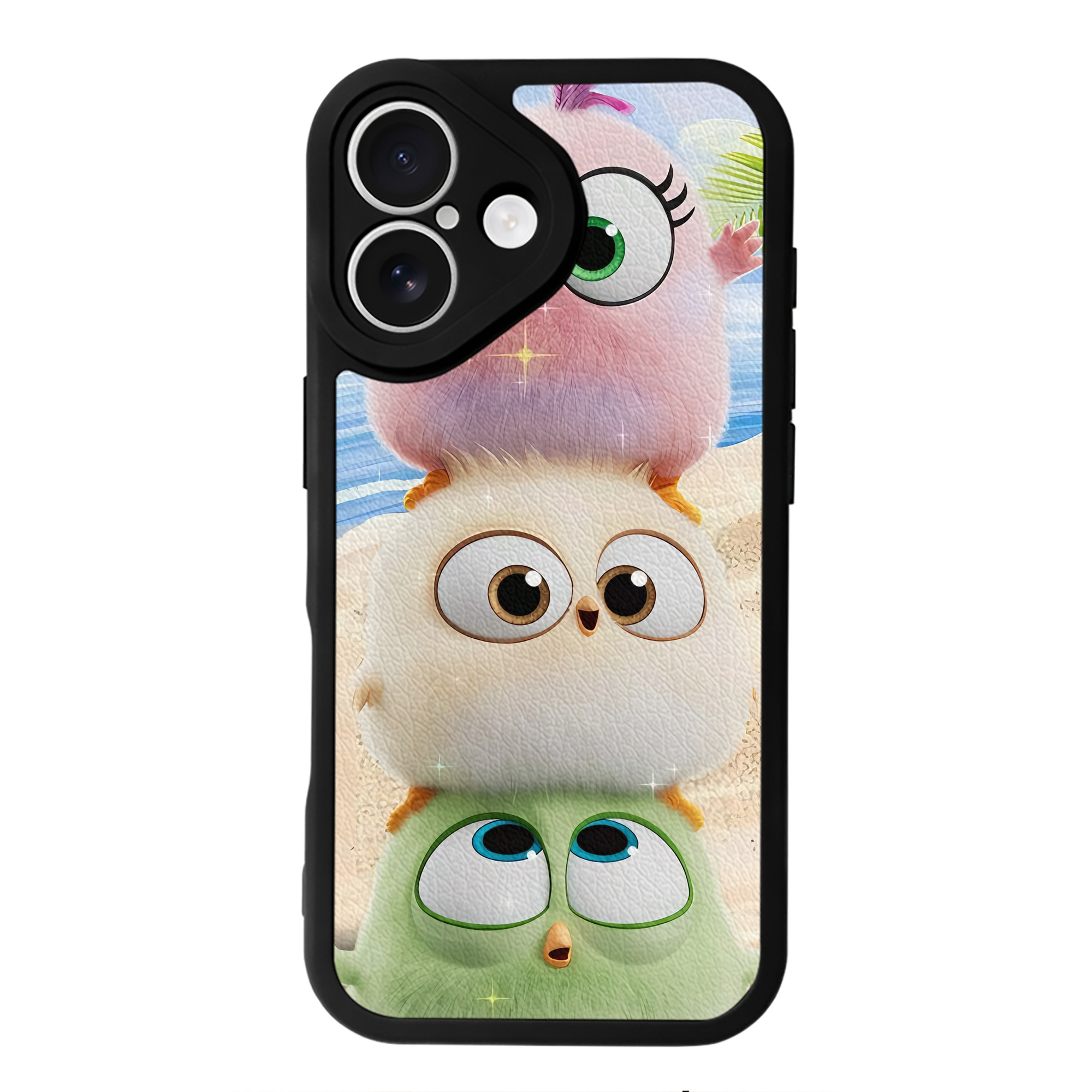 （画像用） Angry Birds アングリーバード 【iPhone 16シリーズ対応】シリコンスマホケース（レザー調） 材質：シリコン